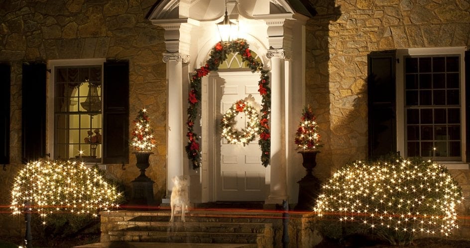 decorated entry door